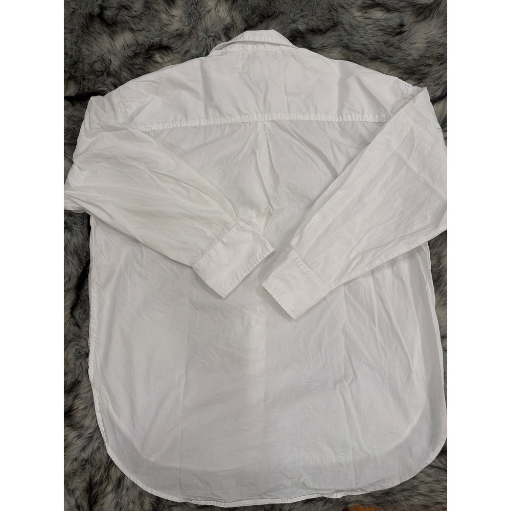 Maeve Anthropologie Womens XL White Cotton Oversized Button Down Shirt OB1671678 - Picture 3 of 8